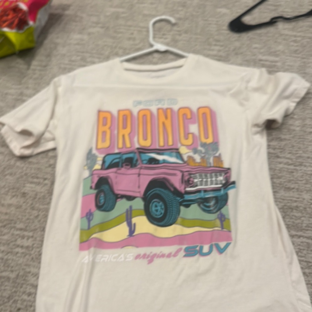 Bronco Graphic Tee- Pink Truck Design